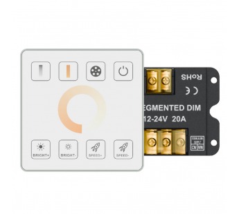 Контроллер с пультом RF RoRi A2 2CH 20A 12-24V 1 зона, шт#2155350