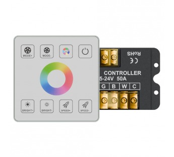 Контроллер с пультом RF RoRi A2 4CH 40A 5-24V 1 зона, шт#2155348