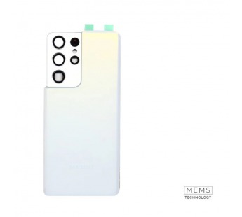 Задняя крышка Samsung Galaxy S21 Ultra (G998) (Белый) (Со стеклом камеры) Premium#2168448