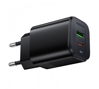 Адаптер Сетевой Borofone BAS83A Star USB/Type-C 20W (black) (243912)#2160939