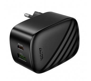 Адаптер Сетевой Hoco CS102A USB/Type-C 30W (black) (243837)#2160664