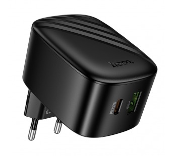 Адаптер Сетевой Hoco CS102A USB/Type-C 30W (black) (243837)#2160665