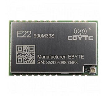 Модули беспроводные, радио EBYTE SX1262 Модуль E22-900M33S цифрового трансивера LoRa с SPI интерфейсом F=850-930МГц U=3В33dBm IPEX-J (2Вт)#2156839