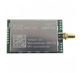 Модули беспроводные, радио EBYTE Модуль E22-400T33D цифровоготрансивера LoRa с UART интерфейсом F=410-493МГц U=5В 33dBmSMA-K (2Вт)#2156888