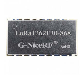 Модули беспроводные, радио G-NiceRF SX1262 МодульLoRa1262F30-868 (TCXO 0,5ppm) цифрового трансивера LoRa с SPIинтерфейсом F=868МГц U=5В 33dBm (2Вт)#2156848