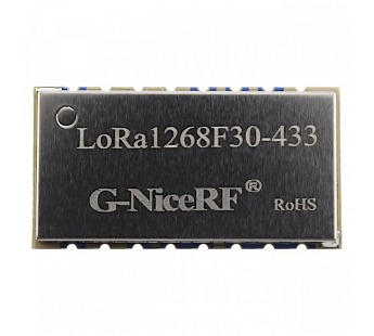 Модули беспроводные, радио G-NiceRF SX1268 МодульLoRa1268F30-433 цифрового трансивера LoRa с SPI интерфейсомF=433МГц U=5В 33dBm (2Вт)#2156847