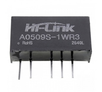 Модули питания Hi-Link A0509S-1WR3 Модуль DC-DC преобразователь сгальванической развязкой Uвх=5В Uвых=±9В Pвых=1Вт#2156545