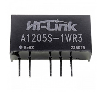 Модули питания Hi-Link A1205S-1WR3 Модуль DC-DC преобразователь сгальванической развязкой Uвх=12В Uвых=±5В Pвых=1Вт#2156562