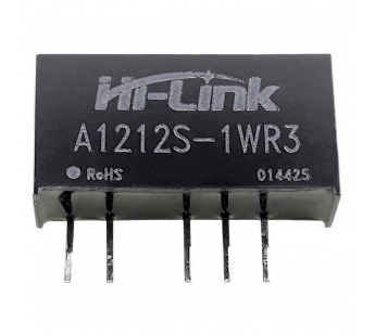 Модули питания Hi-Link A1212S-1WR3 Модуль DC-DC преобразователь сгальванической развязкой Uвх=12В Uвых=±12В Pвых=1Вт#2156560