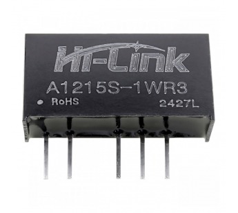 Модули питания Hi-Link A1215S-1WR3 Модуль DC-DC преобразователь сгальванической развязкой Uвх=12В Uвых=±15В Pвых=1Вт#2156559