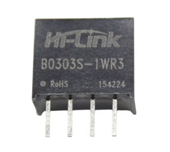 Модули питания Hi-Link B0303S-1WR3 Модуль DC-DC преобразователь сгальванической развязкой Uвх=3,3В Uвых=3,3В Pвых=1Вт#2156530