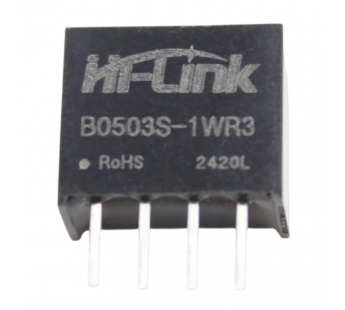 Модули питания Hi-Link B0503S-1WR3 Модуль DC-DC преобразователь сгальванической развязкой Uвх=5В Uвых=3,3В Pвых=1Вт#2156528