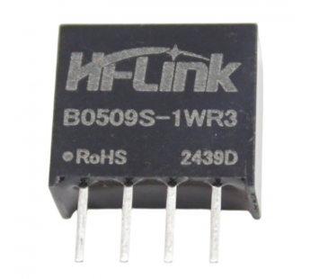 Модули питания Hi-Link B0509S-1WR3 Модуль DC-DC преобразователь сгальванической развязкой Uвх=5В Uвых=9В Pвых=1Вт#2156527