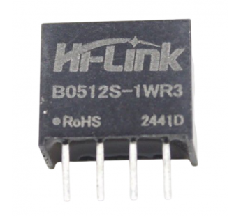 Модули питания Hi-Link B0512S-1WR3 Модуль DC-DC преобразователь сгальванической развязкой Uвх=5В Uвых=12В Pвых=1Вт#2156444