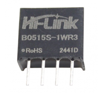 Модули питания Hi-Link B0515S-1WR3 Модуль DC-DC преобразователь сгальванической развязкой Uвх=5В Uвых=15В Pвых=1Вт#2156526