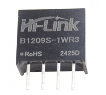 Модули питания Hi-Link B1209S-1WR3 Модуль DC-DC преобразователь сгальванической развязкой Uвх=12В Uвых=9В Pвых=1Вт#2156555