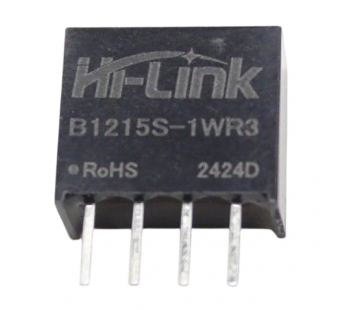 Модули питания Hi-Link B1215S-1WR3 Модуль DC-DC преобразователь сгальванической развязкой Uвх=12В Uвых=15В Pвых=1Вт#2156554