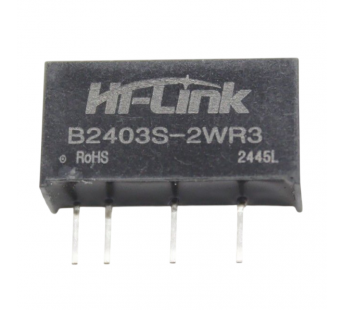 Модули питания Hi-Link B2403S-2WR3 Модуль DC-DC преобразователь сгальванической развязкой Uвх=24В Uвых=3,3В Pвых=2Вт#2156731