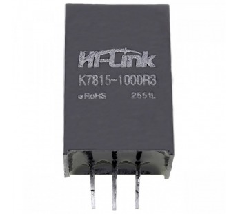 Модули питания Hi-Link K7815-1000R3 Модуль DC-DC преобразовательUвх=20-36/8-18В Uвых=15/-15В Iвых=1/-0,3А#2156750