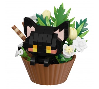 Конструктор - Кошечка в горшочке (black) (244637)#2155963