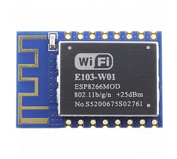 Модули беспроводные, радио EBYTE ESP8266EX Модуль E103-W01трансивера Wi-Fi с UART интерфейсом F=2,402-2,4835ГГц U=3,3В 20dBm(100мВт)#2156804