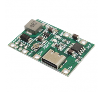 Модули зарядки NONAME TP4056 Модуль зарядки li-ion аккумуляторов сStep-Up DC-DC преобразователем Uвх=5В Uвых=4,3-27В Iзар=1АImax=2А (Type-C)#2156437