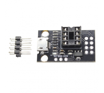 Платы отладочные NONAME Отладочная плата дляATtiny13A/ATtiny25/ATtiny45/ATtiny85 с microUSB#2156214