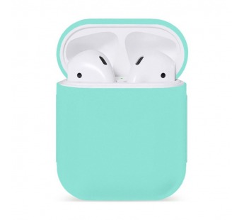 Чехол для APPLE Airpods 2 (силикон, матовый, бирюзовый)#2162695