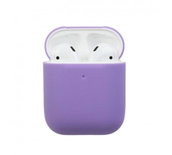 Чехол для APPLE Airpods 2 (силикон, матовый, пурпурный)#2162427