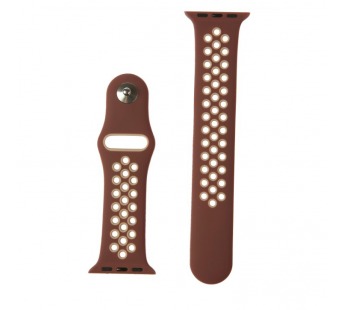 Ремешок для Apple Watch 38mm/40mm/41mm (с перфорацией,бордовый), размер M/L#2173869
