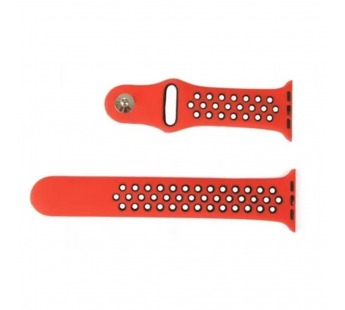 Ремешок для Apple Watch 42mm/44mm/45mm/49mm (с перфорацией,красно-черный), размер S/M#2173851