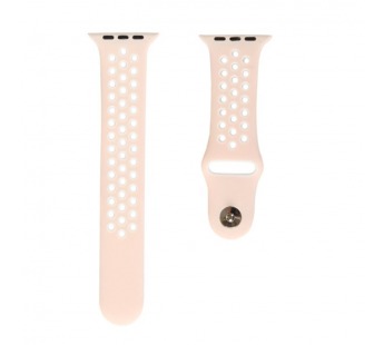 Ремешок для Apple Watch 42mm/44mm/45mm/49mm (с перфорацией,розово-белый), размер M/L#2173800