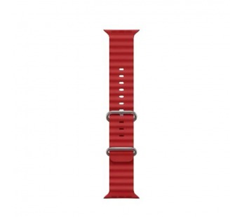 Ремешок для Apple Watch 42mm/44mm/45mm/49mm (силикон, Oceanband. рифленый, бордовый)#2157122