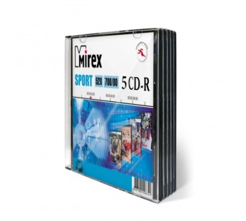 Диск MIREX CD-R 52Х 700МБ SPORT Слим кейс 5 (5/200)#2156904