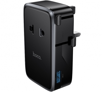 Сетевое зарядное устройсво Hoco AC35 (1*USB+2*Type-C/ 1 розетка - 2000W) черный#2157197