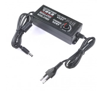 Блок питания для планшетных ПК и др.устройств 3V-12V 5A срегулировкой и индикатором (разъем 5,5х2,5)#2169797