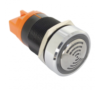 Индикаторы на панель LANBOO LBFMQ Индикатор на панельLB22FM-Q/R220V/N/J(L) красный 220В с зуммером (22мм)хромированный#2157797