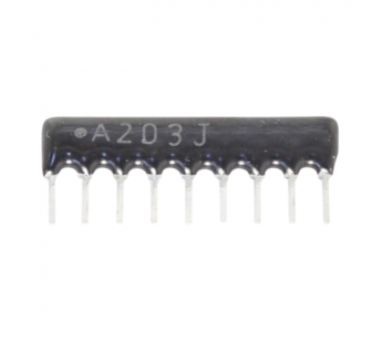 Резисторные сборки NONAME AH09-A203J Резисторная сборка 8x20 кОм5%#2161785