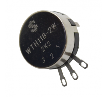 Резисторы переменные NONAME WTH118-2W-2K2 Резистор переменный2,2 кОм 20% 2Вт тип-B длина вала 18мм с пазом (10мм)#2161860