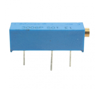 Резисторы подстроечные BOCHEN 3006P-501 Резистор подстроечныймногооборотный 500 Ом 10%#2161496
