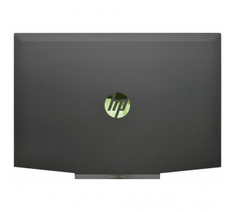 Крышка матрицы для ноутбука HP Pavilion Gaming 15-dk черная (зеленый логотип)#2158843