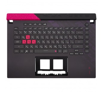 Топ-панель Asus ROG Strix G15 G513QM черная с розовым (подсветка RGB 4-ZONE)#2158935