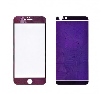 Защитное стекло для iPhone 6 Plus/6S Plus (3D переднее+заднее) (фиолетовый)#2159123