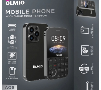 Сотовый телефон Olmio A06 черный#2159506