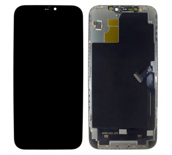 Дисплей для iPhone 12 Pro Max + тачскрин + рамка (черный), LTPS JCID (шлейф IC)#2159727