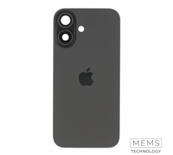 Задняя крышка (стекло) в сборе с рамкой iPhone 16 Оригинал (Black)#2159858