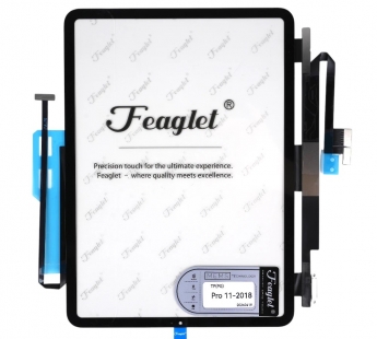 Стекло с тачскрином iPad Pro 11 (2018/2020) PG + OCA (Черный) Feaglet#2181490
