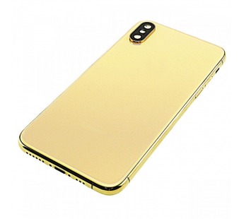 Задняя крышка для iPhone XS (золото) в сборе, ориг#2160675