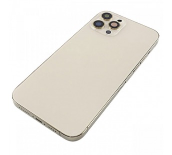Задняя крышка для iPhone 12 Pro Max (золото) в сборе, ориг#2160740
