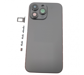 Задняя крышка для iPhone 14 Pro Max (черный) в сборе, ориг#2160712